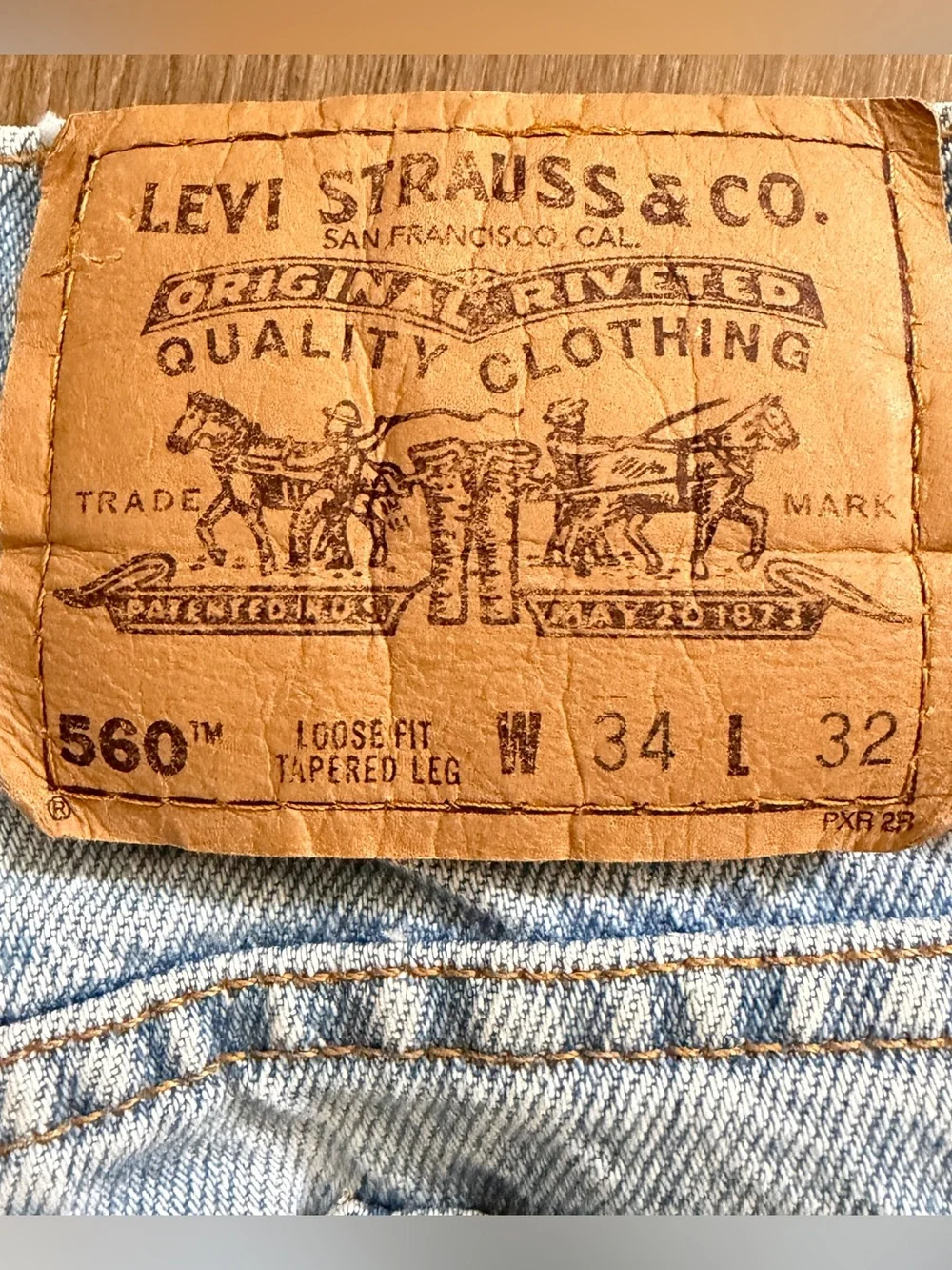 Vintage Levis 560 Orange Tab Jeans Men 32x30.5 Loose Baggy 90s Relaxed LightWash